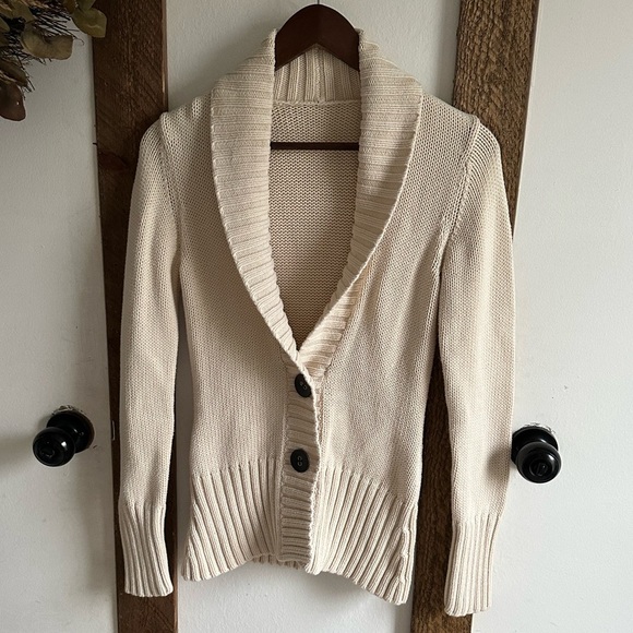 Sweaters - Vintage Y2K Women’s Shawl Collar Heavy Cardigan Sweater EUC